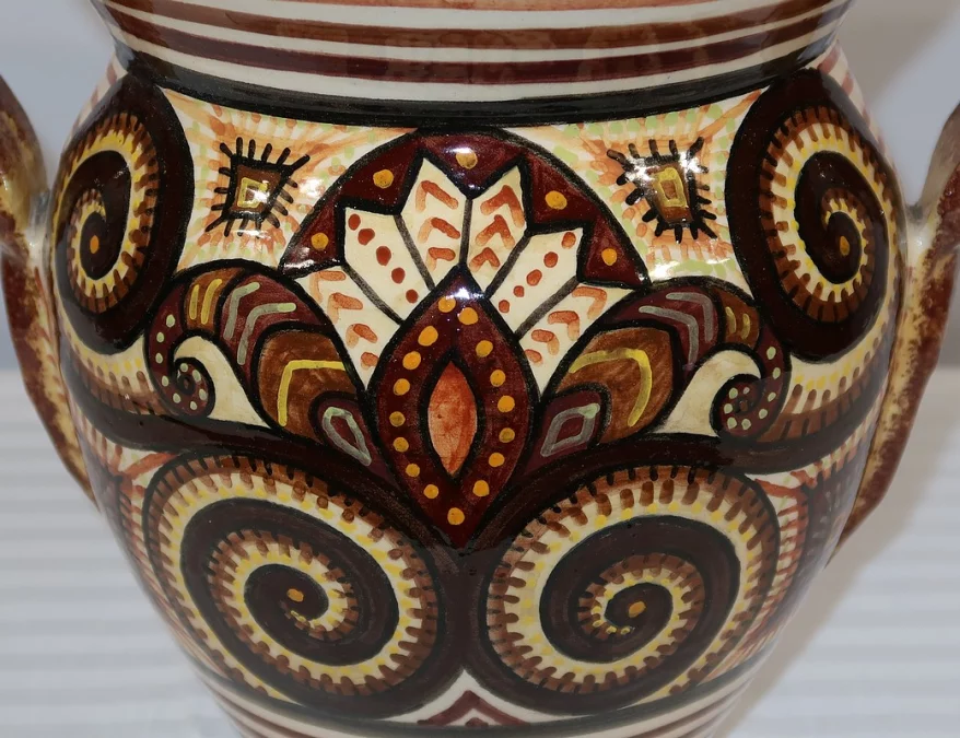 JARRÓN DE LOZA QUIMPER