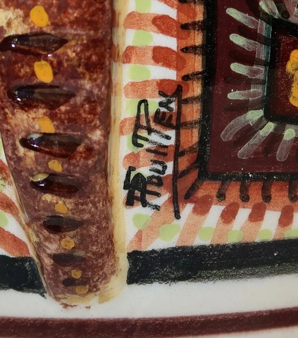 JARRÓN DE LOZA QUIMPER