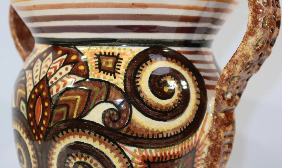 JARRÓN DE LOZA QUIMPER