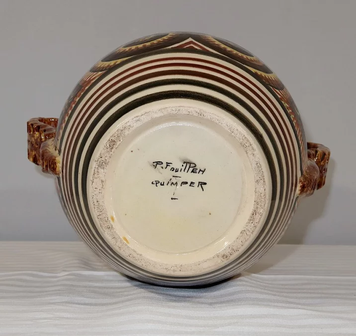 JARRÓN DE LOZA QUIMPER