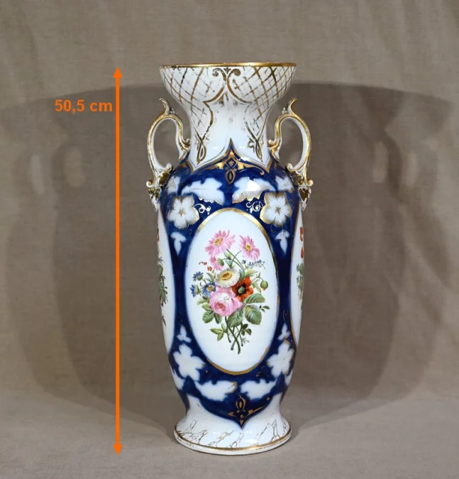 Important Vase en Porcelaine de Bayeux – Fin XIXe