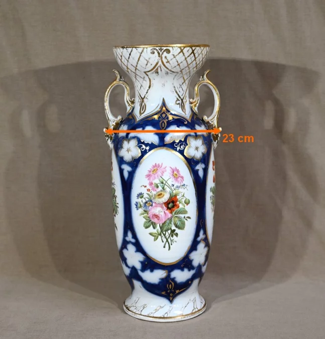 Important Vase en Porcelaine de Bayeux – Fin XIXe