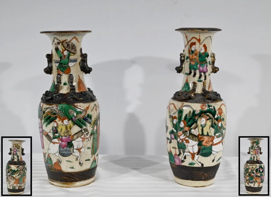 PAREJA DE JARRONES CHINOS