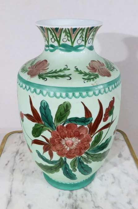 JARRÓN DE PORCELANA DE LIMOGES