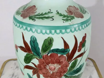 JARRÓN DE PORCELANA DE LIMOGES