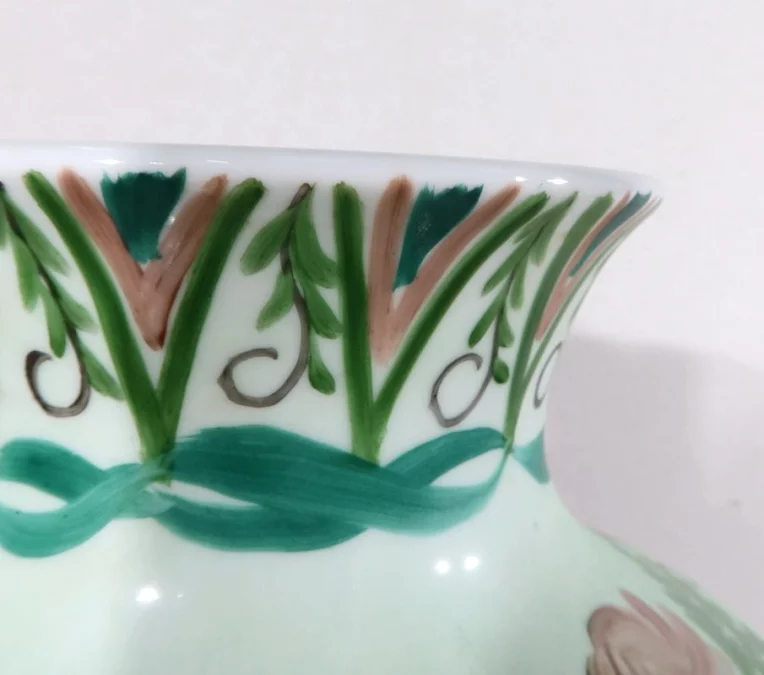 JARRÓN DE PORCELANA DE LIMOGES