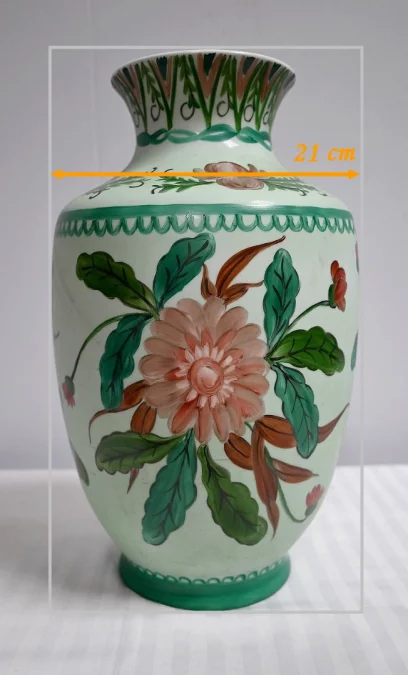 JARRÓN DE PORCELANA DE LIMOGES