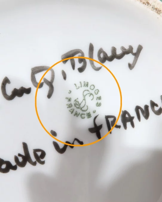 JARRÓN DE PORCELANA DE LIMOGES