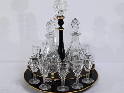 SERVIZIO LIQUORE DI CRISTALLO DI BOHEMIAN