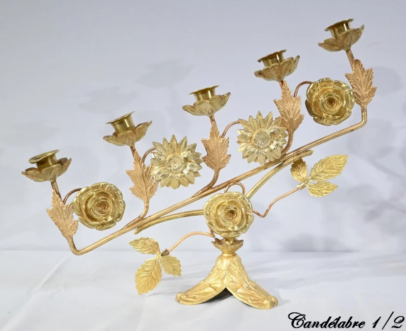 COPPIA DI CANDELABRI DA ALTARE