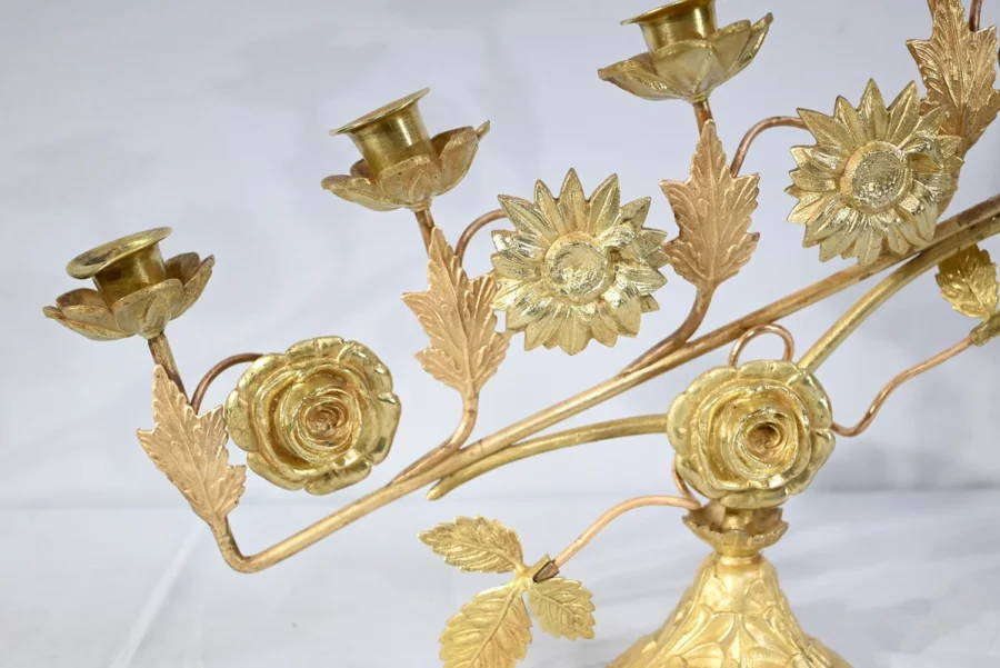 COPPIA DI CANDELABRI DA ALTARE