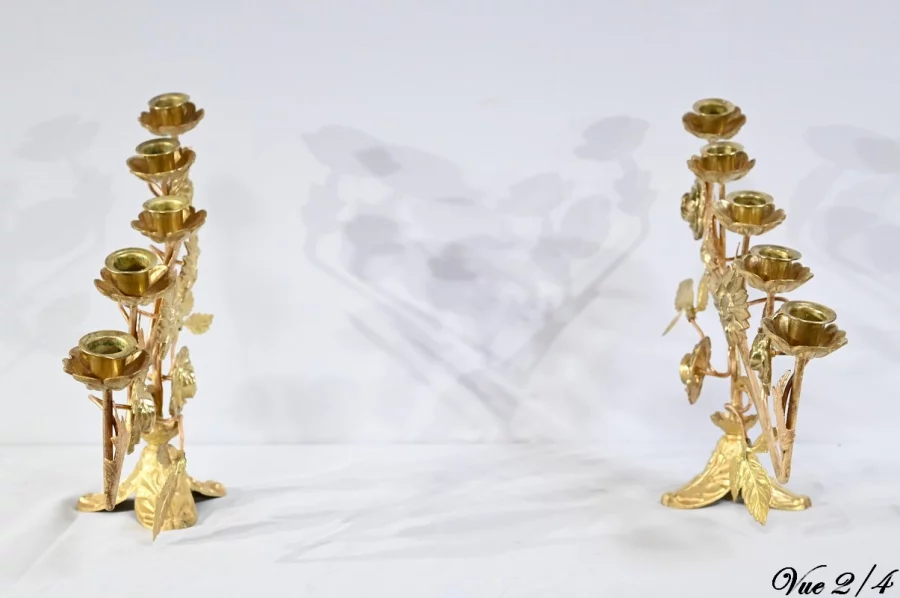 COPPIA DI CANDELABRI DA ALTARE