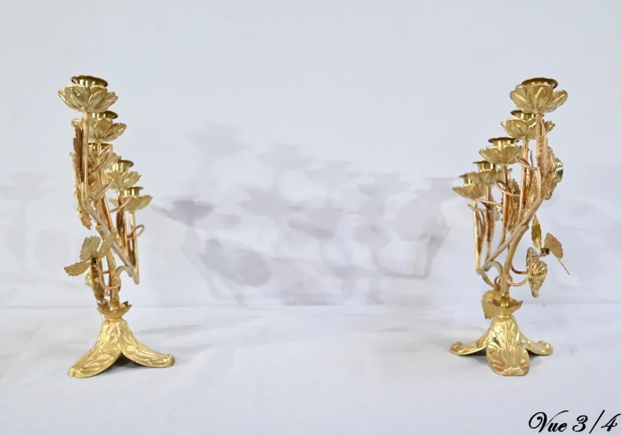 COPPIA DI CANDELABRI DA ALTARE