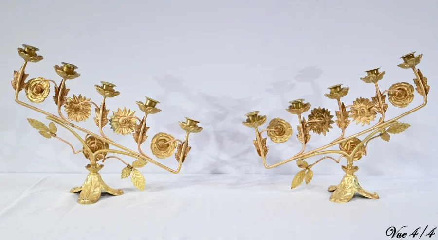 COPPIA DI CANDELABRI DA ALTARE