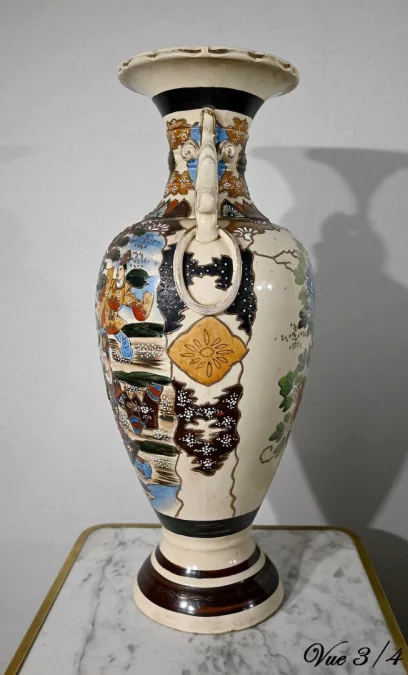 Important Vase Balustre en Porcelaine, Japon – XXe