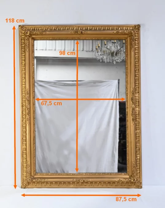 SPECCHIO IN LEGNO DORATO