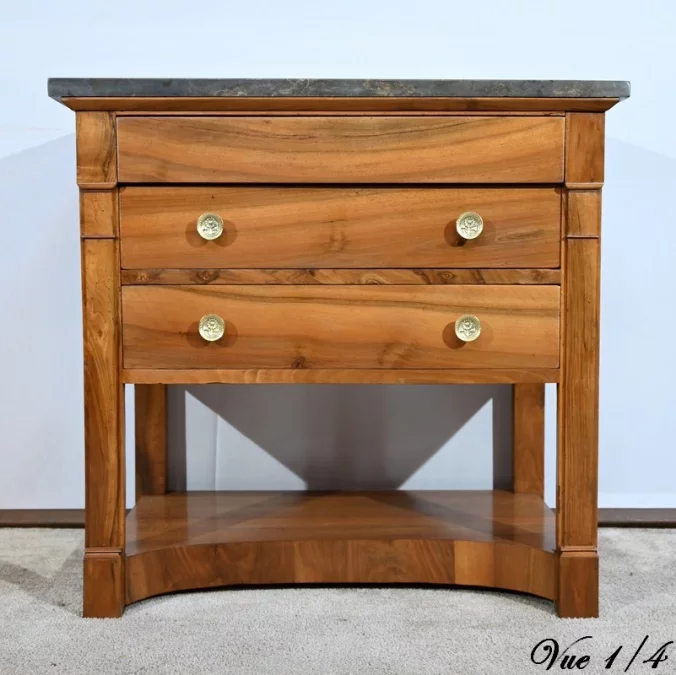Petite Commode Chiffonnière de Propriété en Noyer, époque Directoire – Début XIXe