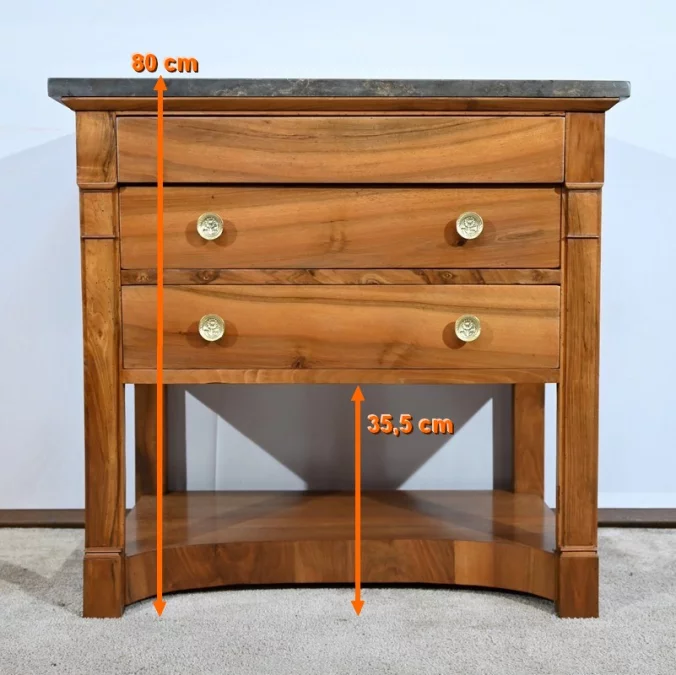 Petite Commode Chiffonnière de Propriété en Noyer, époque Directoire – Début XIXe