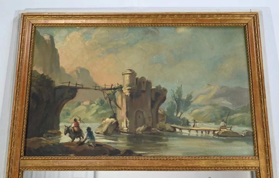 SPECCHIO TRUMEAU STILE LUIGI XVI