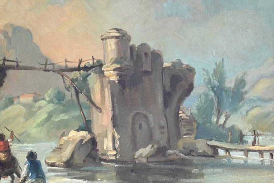 SPECCHIO TRUMEAU STILE LUIGI XVI