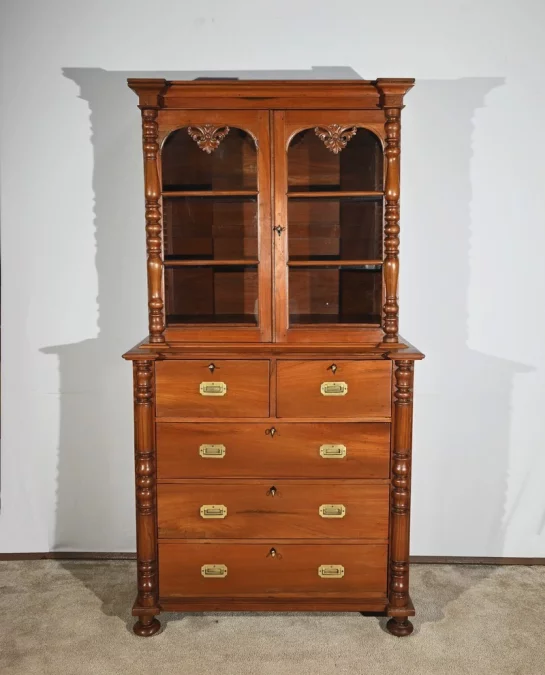 Commode Vitrine en Teck – Fin XIXe