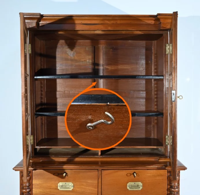 Commode Vitrine en Teck – Fin XIXe