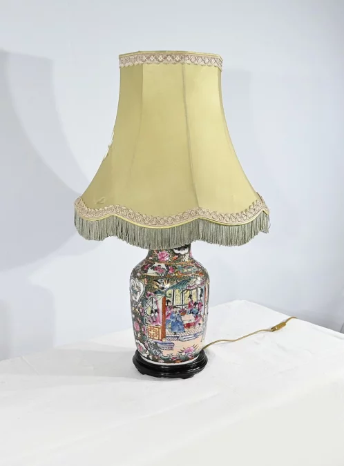 Lampe en Porcelaine de Canton, Chine – Fin XIXe