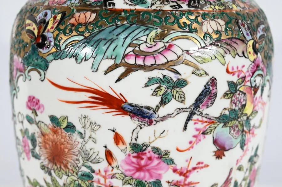 Lampe en Porcelaine de Canton, Chine – Fin XIXe