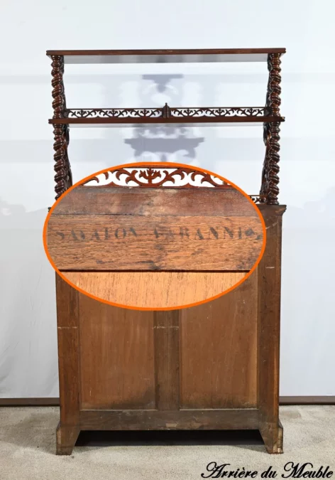 Petit Meuble Desserte de Salon en Acajou, époque Restauration – Début XIXe