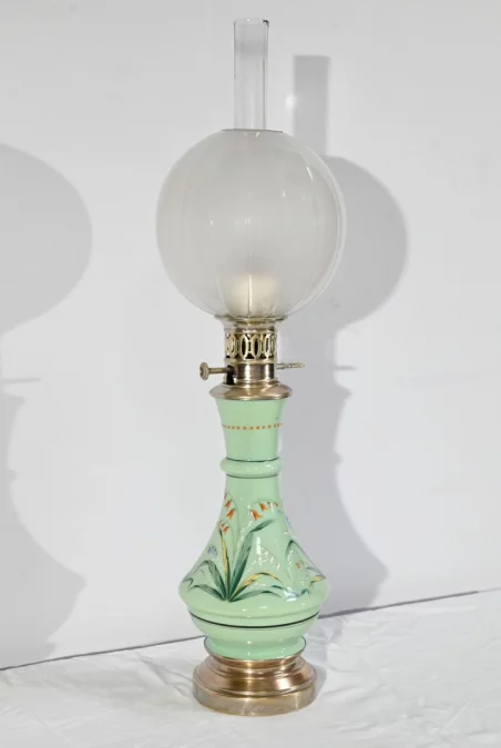 Lampe à Pétrole en Céramique – Fin XIXe