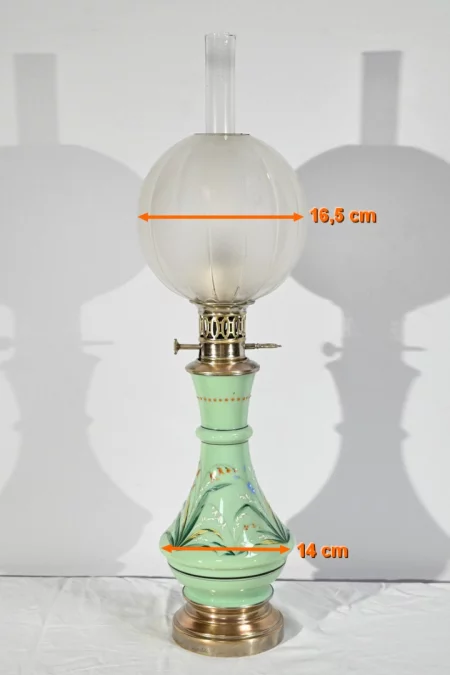 Lampe à Pétrole en Céramique – Fin XIXe