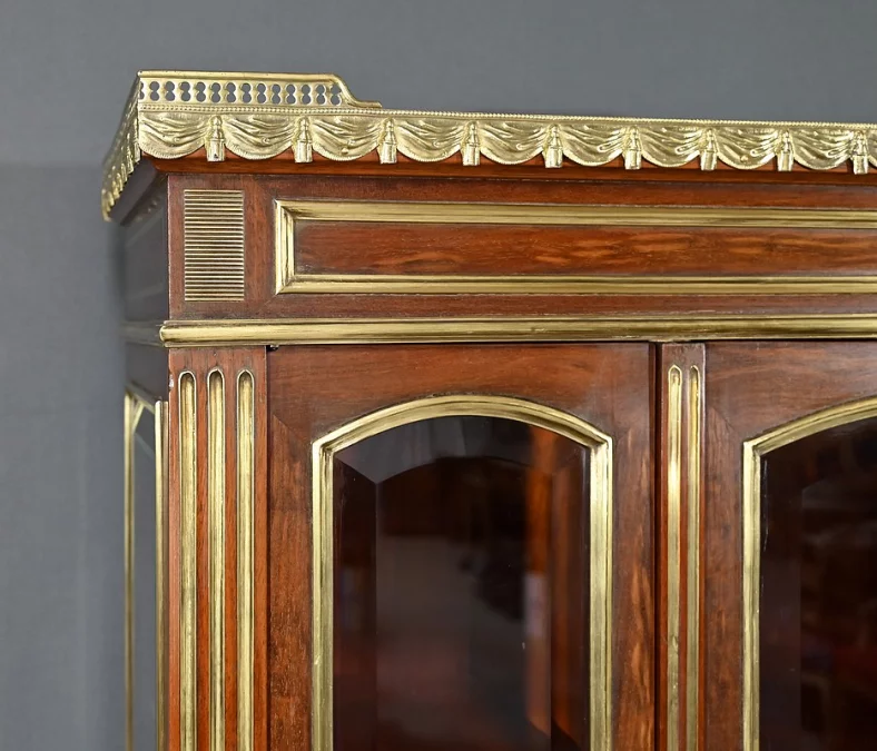 Rare Petit Bureau à Cylindre et Vitrine, en Acajou, style Louis XVI – Milieu XIXe