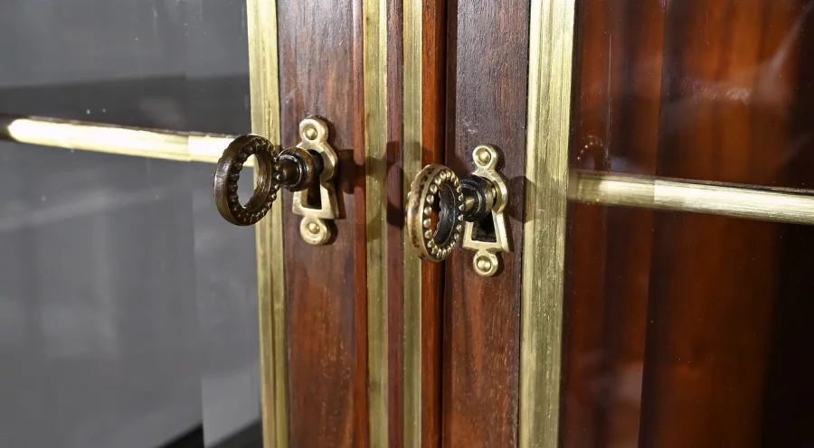 Rare Petit Bureau à Cylindre et Vitrine, en Acajou, style Louis XVI – Milieu XIXe