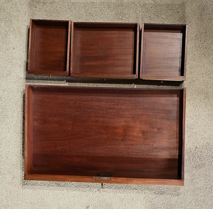 Rare Petit Bureau à Cylindre et Vitrine, en Acajou, style Louis XVI – Milieu XIXe