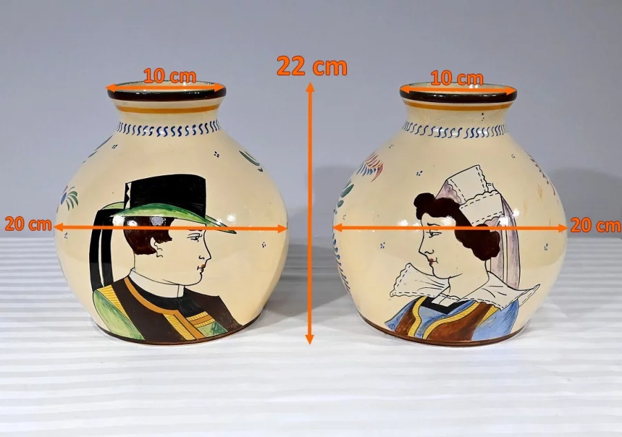 PAREJA DE JARRONES QUIMPER