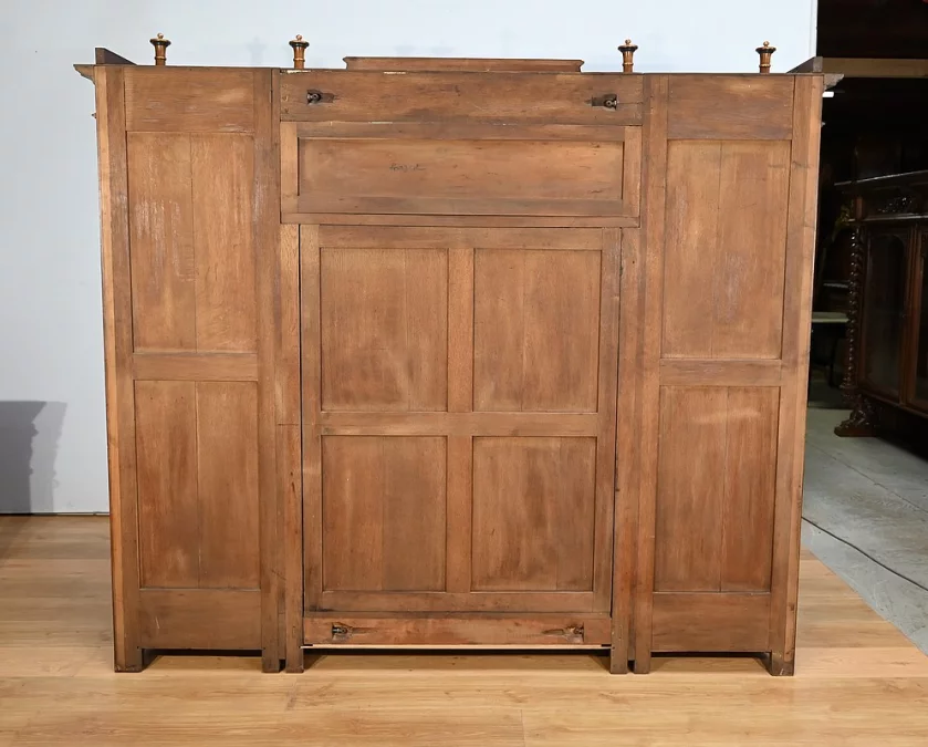 Rares Cabinet de Travail et Bureau en Noyer, Renaissance Italienne – 1900