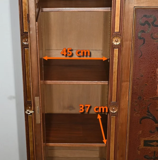 Rares Cabinet de Travail et Bureau en Noyer, Renaissance Italienne – 1900