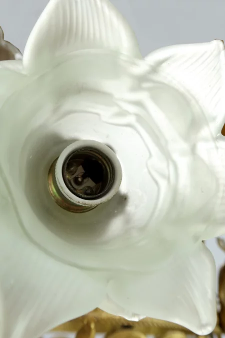 Lustre à 12 Lumières en Bronze Doré, style Napoléon III – Fin XIXe