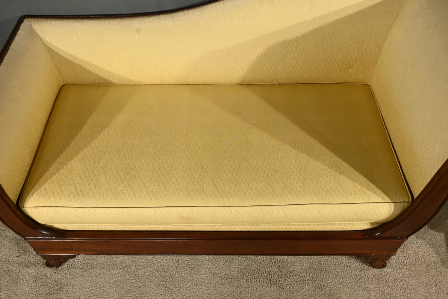 Méridienne à Dosseret en Acajou, époque Restauration – 1ère partie XIXe