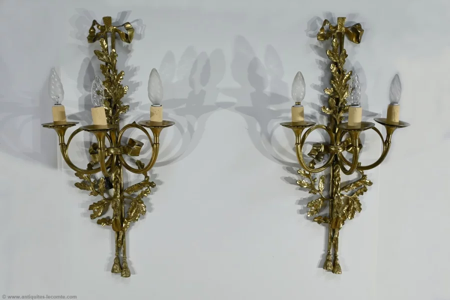 Appliques Murales en Bronze, d’après C.Galle, époque Napoléon III – Milieu XIXe