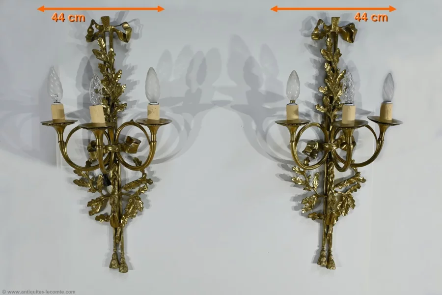 Appliques Murales en Bronze, d’après C.Galle, époque Napoléon III – Milieu XIXe