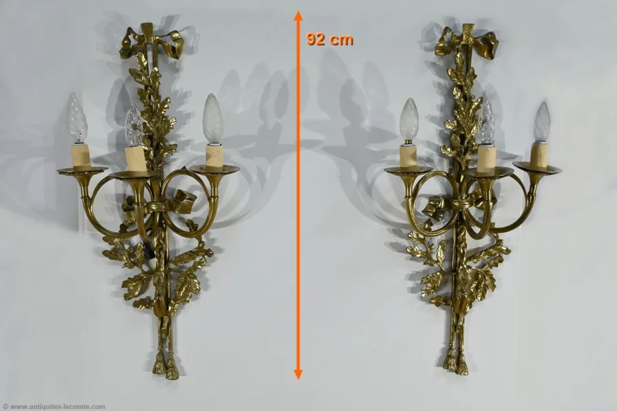 Appliques Murales en Bronze, d’après C.Galle, époque Napoléon III – Milieu XIXe