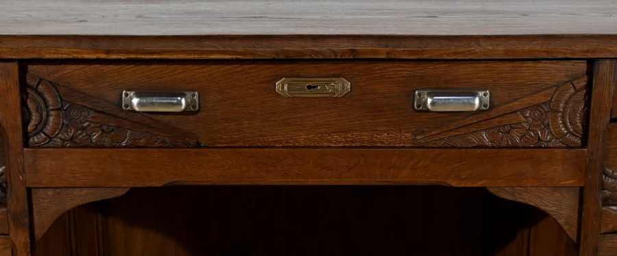 Bureau à Caissons en Chêne, Art Déco – 1940