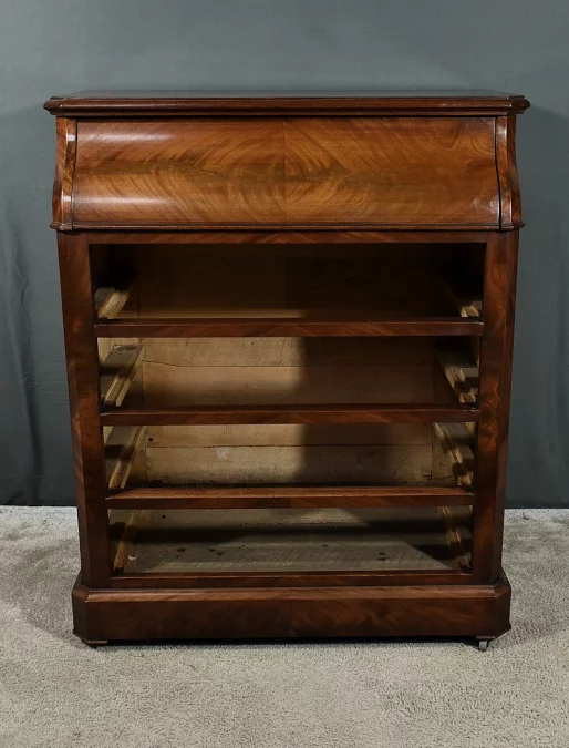 Commode de Toilette en placage de Ronce d’Acajou, Style Louis-Philippe – Fin XIXe