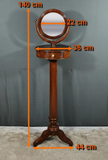 Barbière en Acajou massif, époque Restauration – Début XIXe