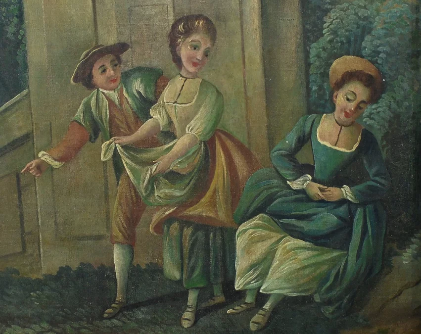 SPECCHIO TRUMEAU STILE LUIGI XV