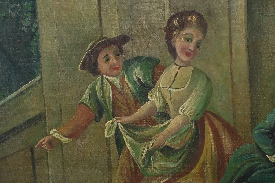 SPECCHIO TRUMEAU STILE LUIGI XV