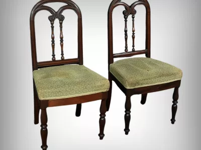Paire de Chaises en Acajou, époque Restauration – 1ère partie XIXe