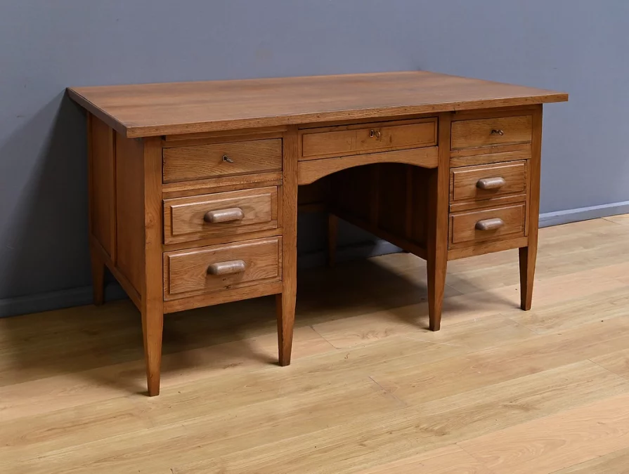 Bureau à Caissons en Chêne massif, établissements Régy – 1940