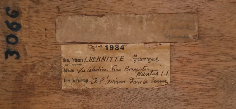 ÖL AUF TAFEL von G. LHERMITTE 1934